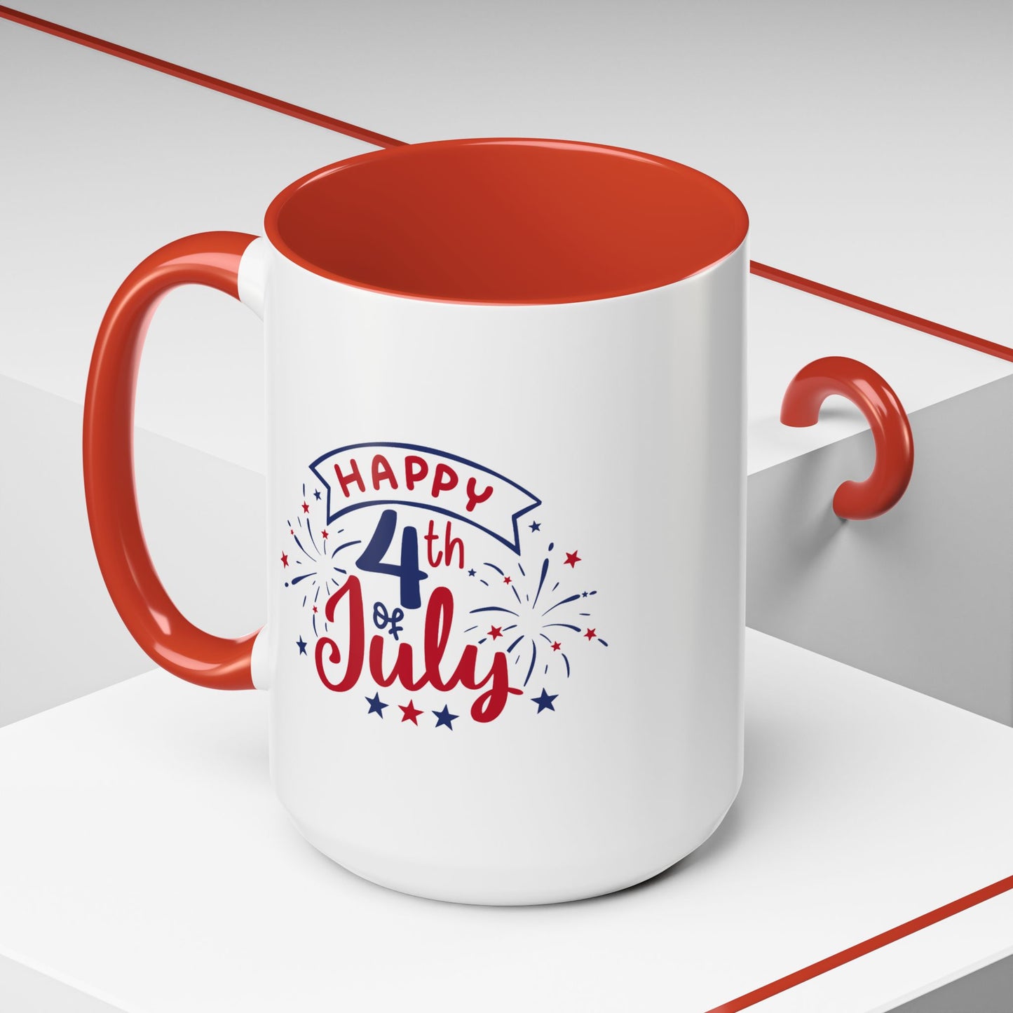 4th of July Mug - Happy 4th of July Fireworks