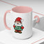 Christmas Mug - Merry Christmas White & Green Text Gnome Snow