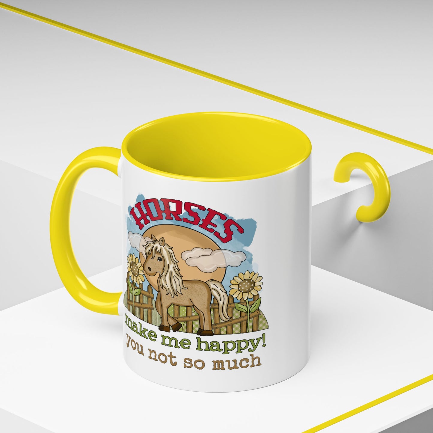 Humor Mug - Horses Make Me Happy