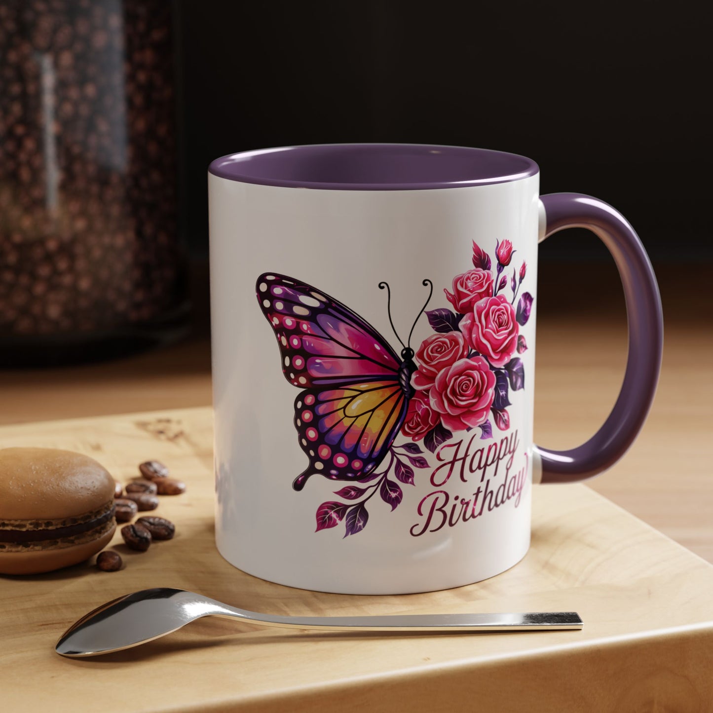 Birthday Mug - Butterfly Flowers