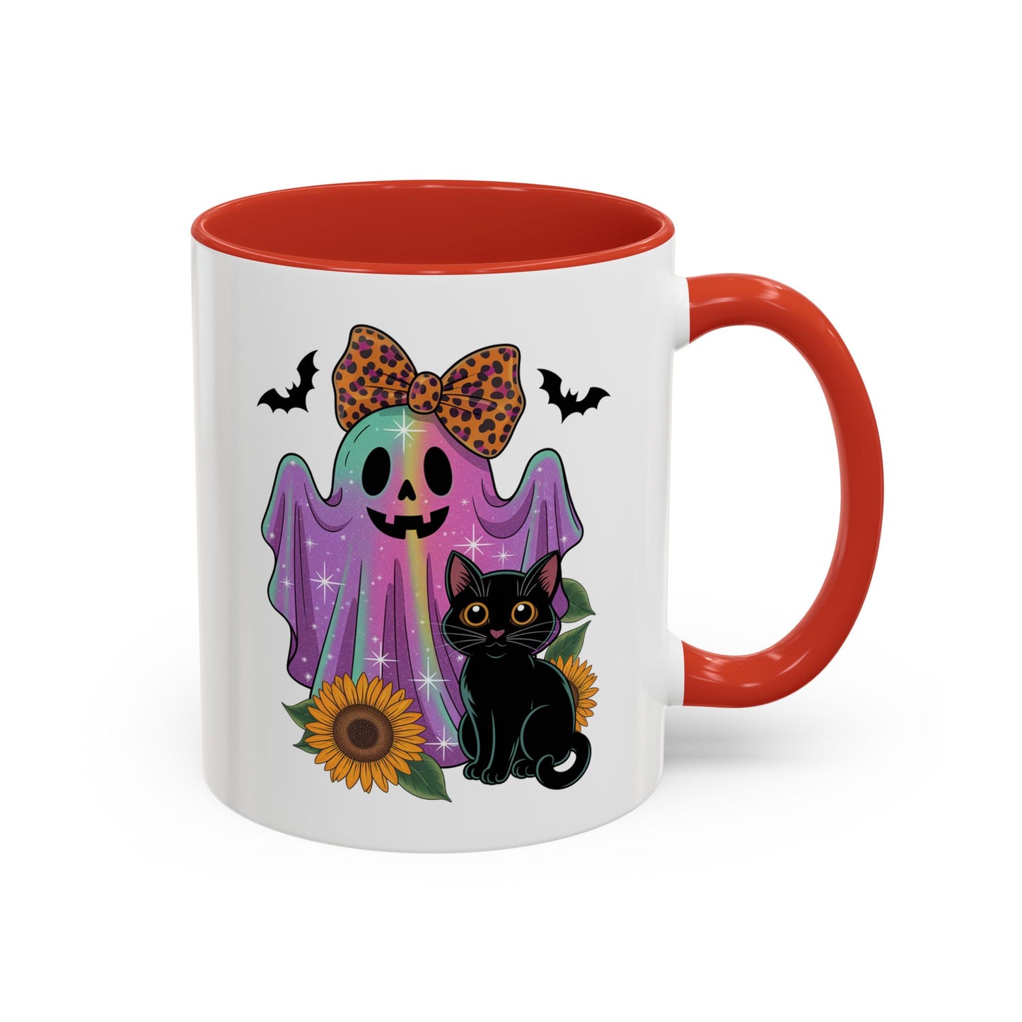 Halloween Mug - Cute Ghost With Cat