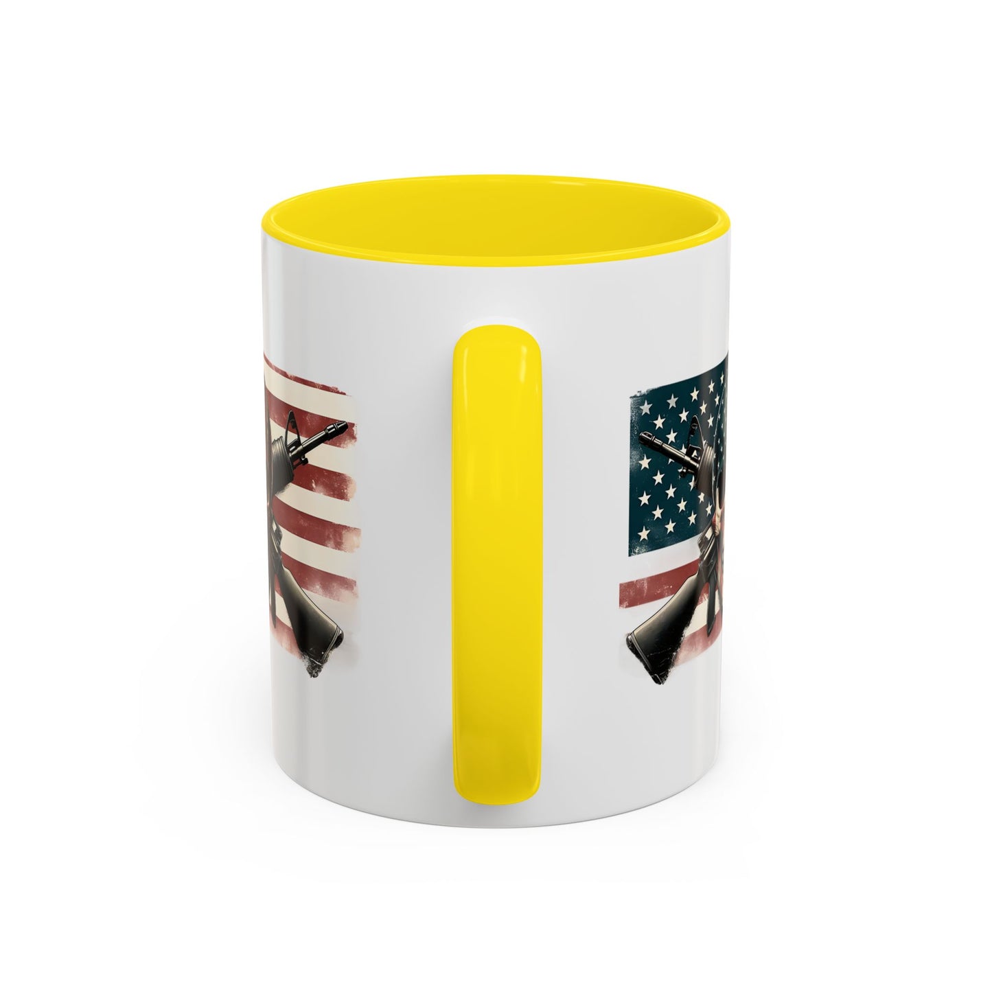 4th of July Mug - Skull Guns Flag
