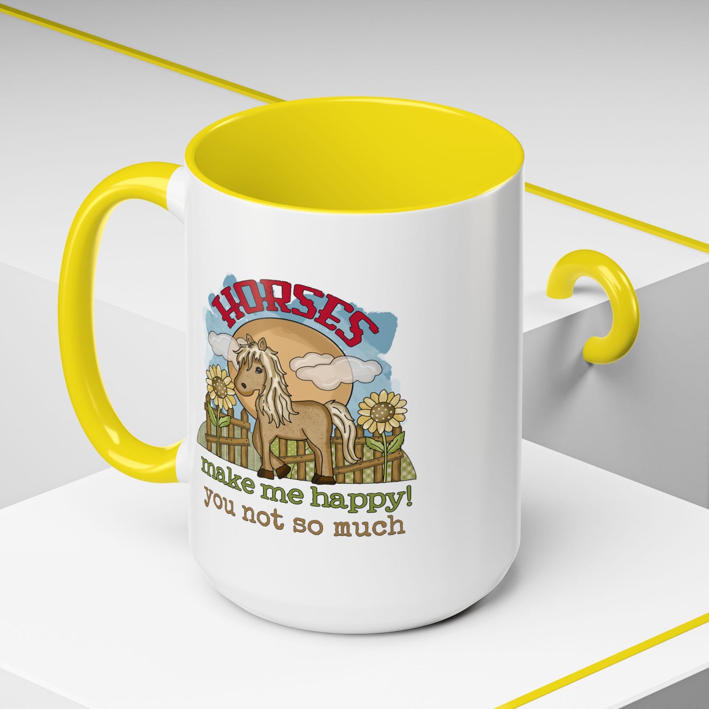 Humor Mug - Horses Make Me Happy
