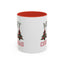 Christmas Mug - Merry Christmas Green & Red Text Decorative Trees