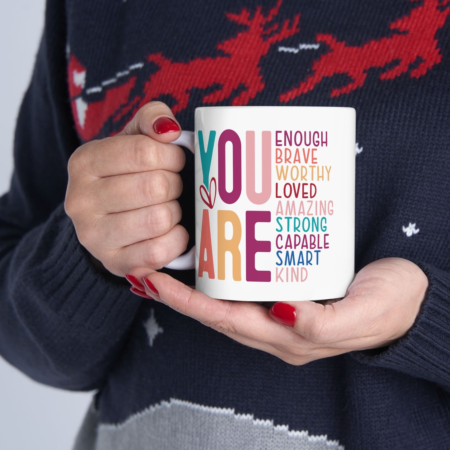Motivation Mug - You Are Enough Colorful