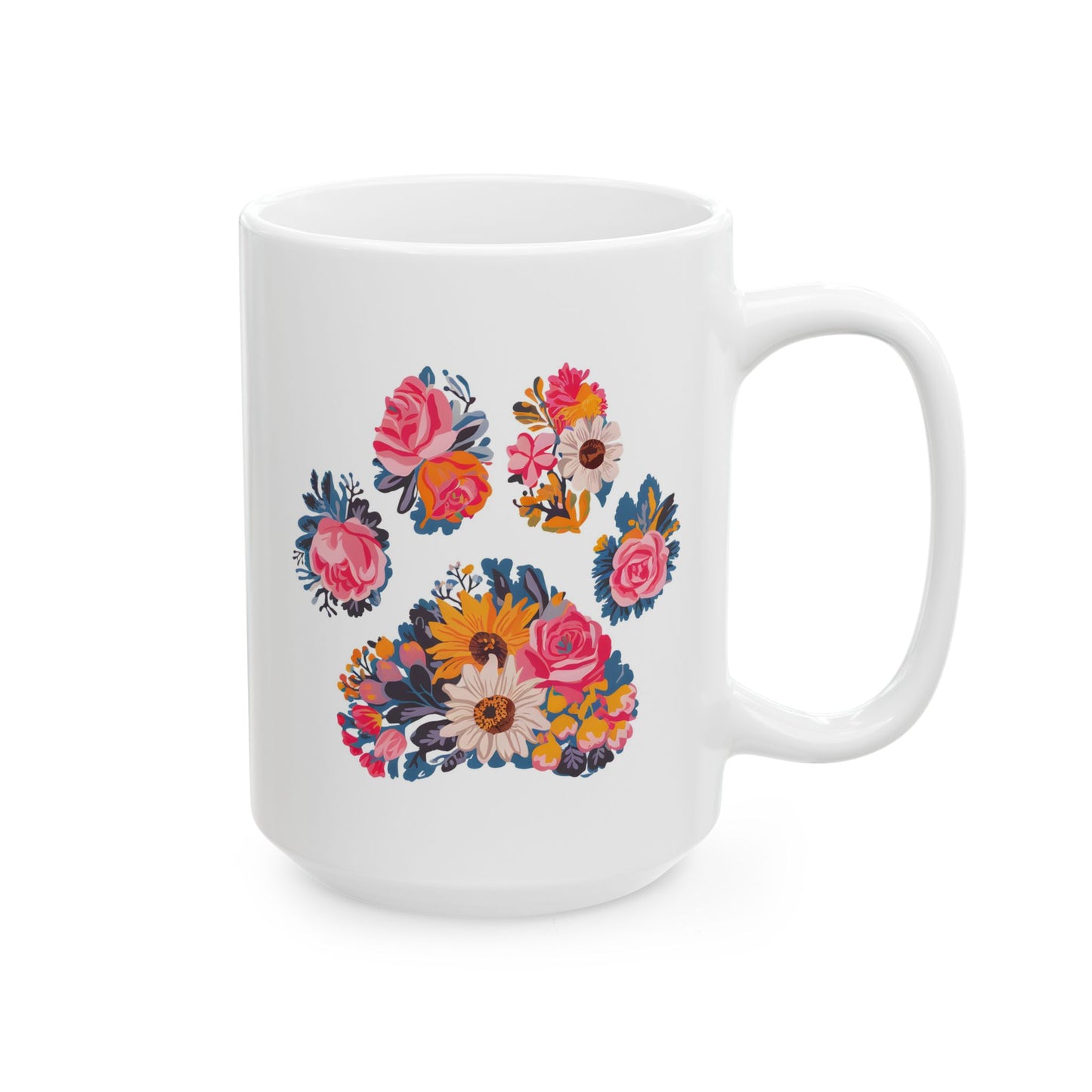 Animal Mug - Floral Dog Paw
