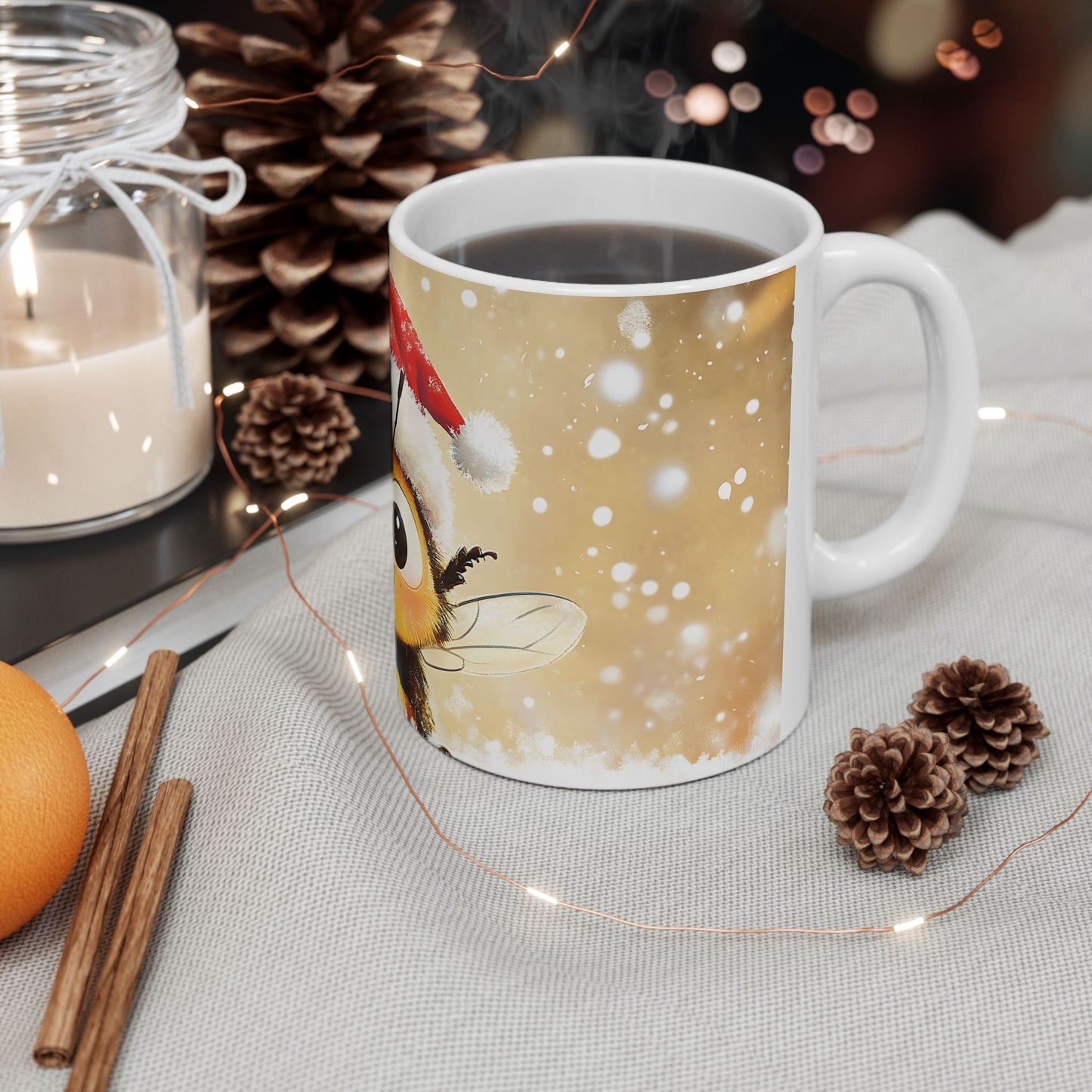 Christmas Mug - Smiley Bee