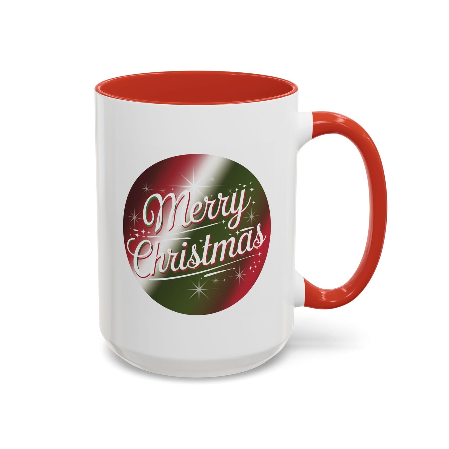 Christmas Mug - Merry Christmas White and Red Text Decoration