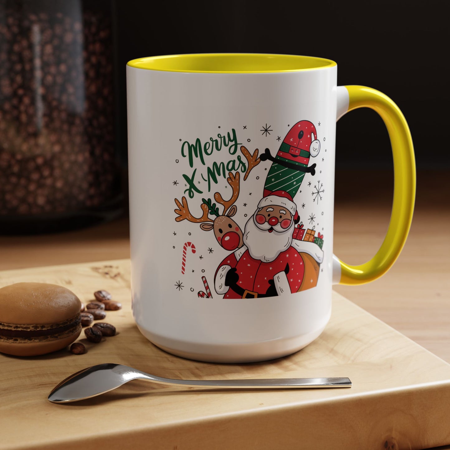 Christmas Mug - Merry Xmas Santa Reindeer