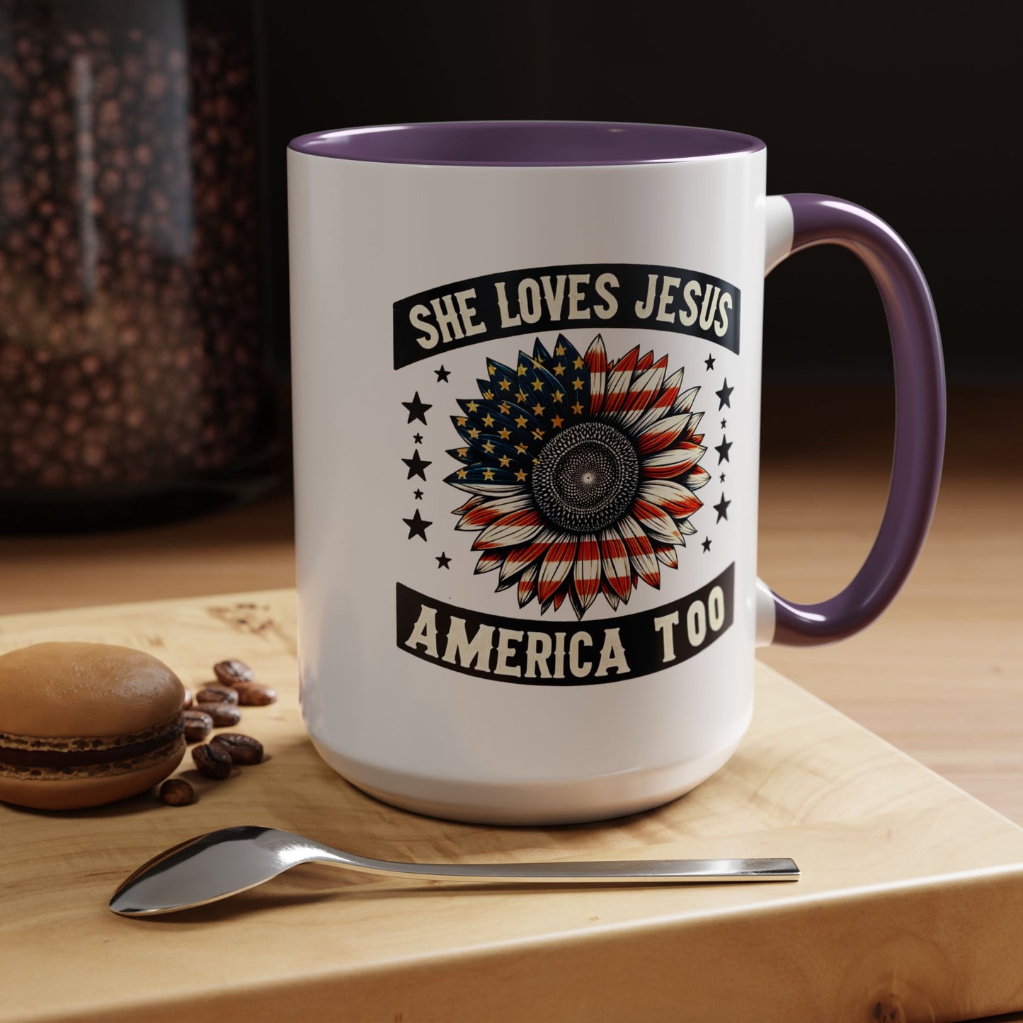 4th of July Mug - She Loves Jesus & America Too