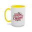 Christmas Mug - Merry Christmas Red Text Mistletoe