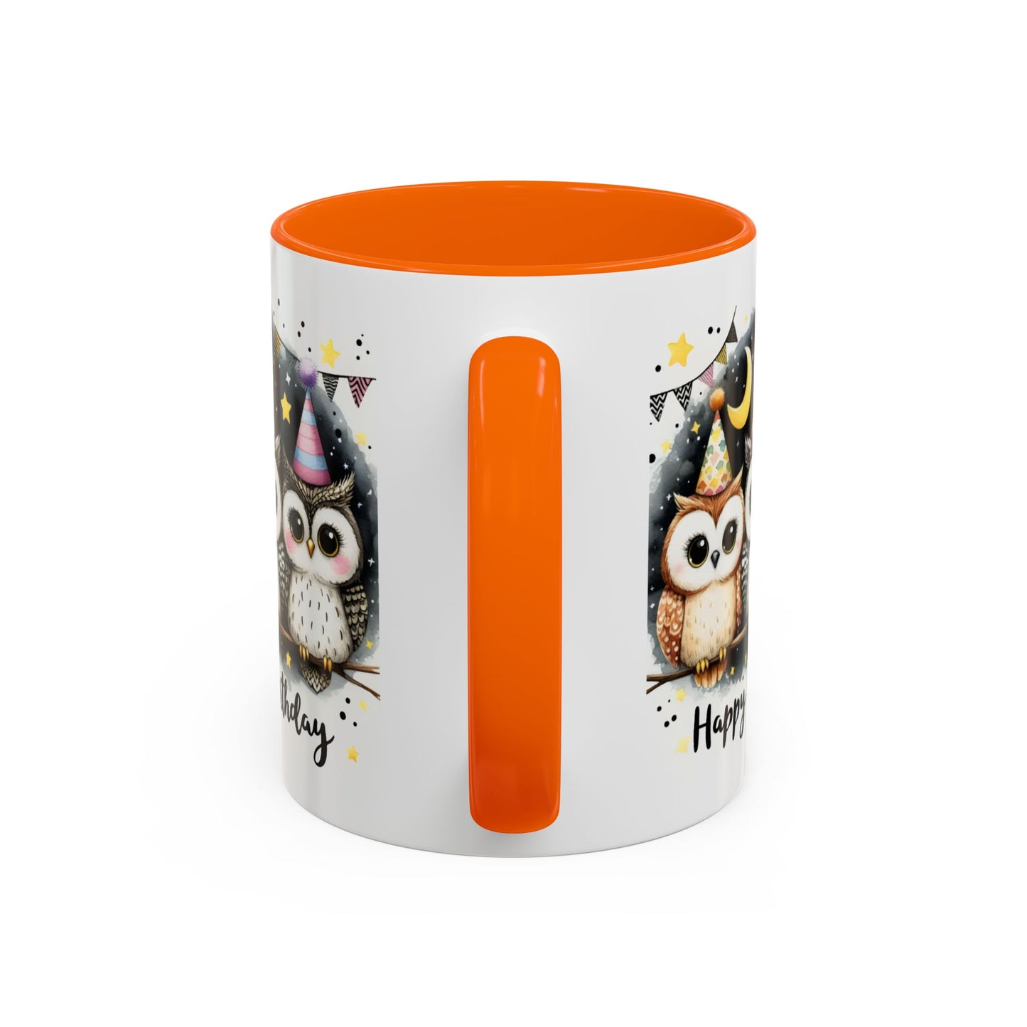 Birthday Mug - Happy Birthday Owls