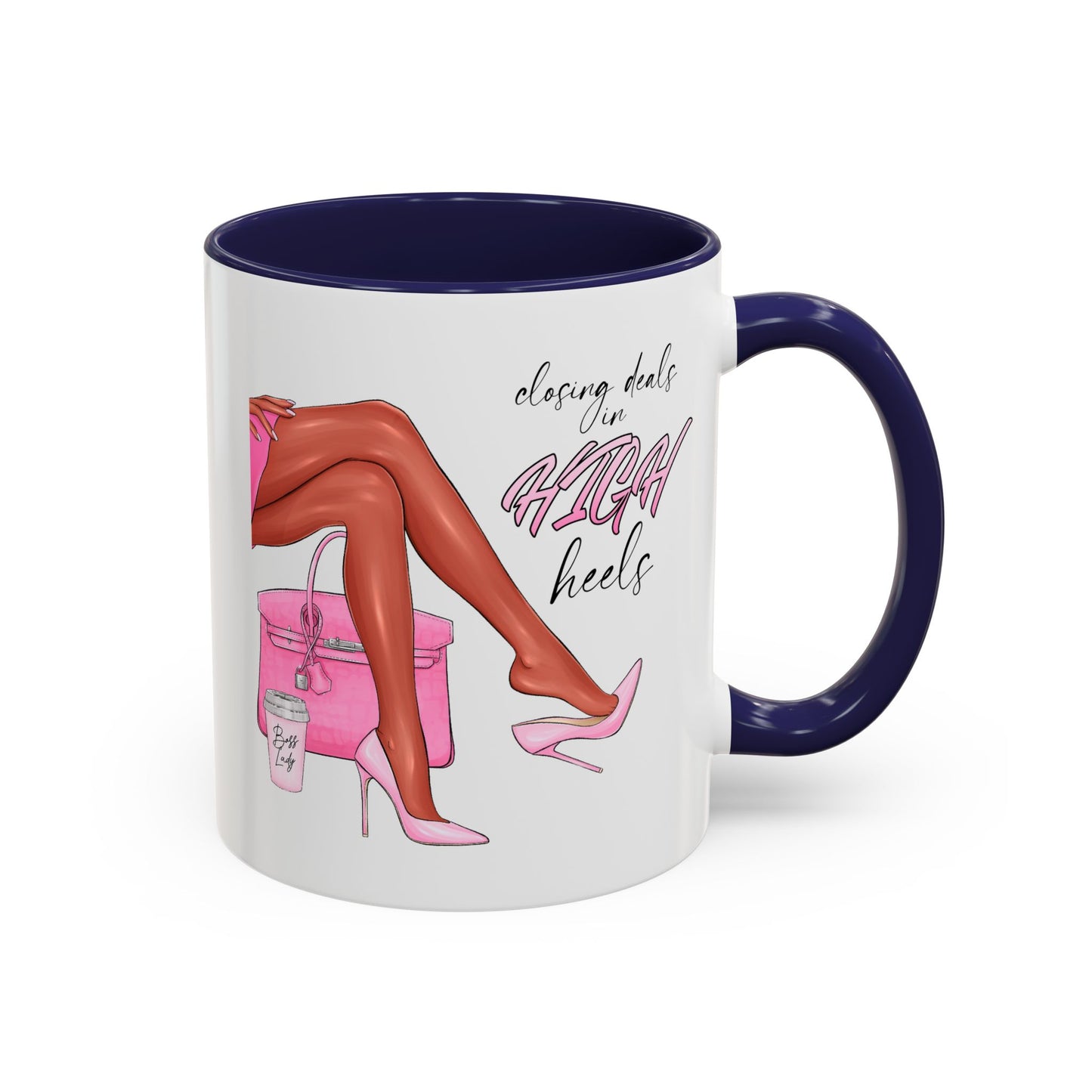 Humor Mug - Closing Deals in High Heels
