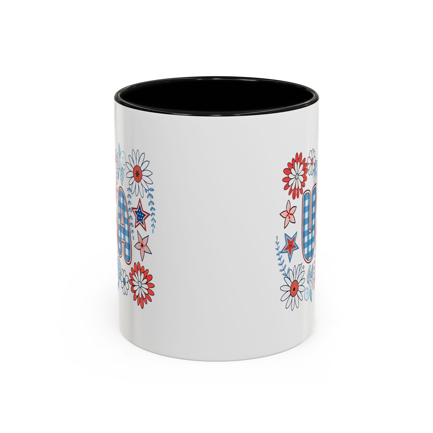 4th of July Mug - USA Preppy Floral