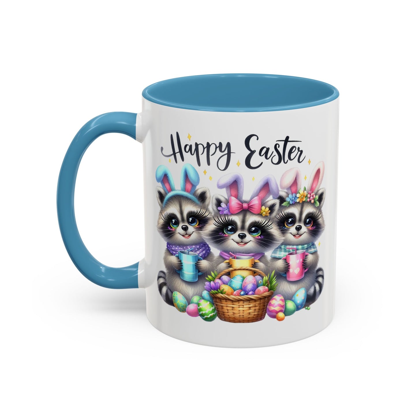 Easter Mug - Happy Easter Racoons