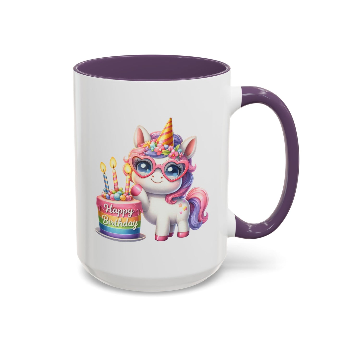Birthday Mug - Unicorn Candles