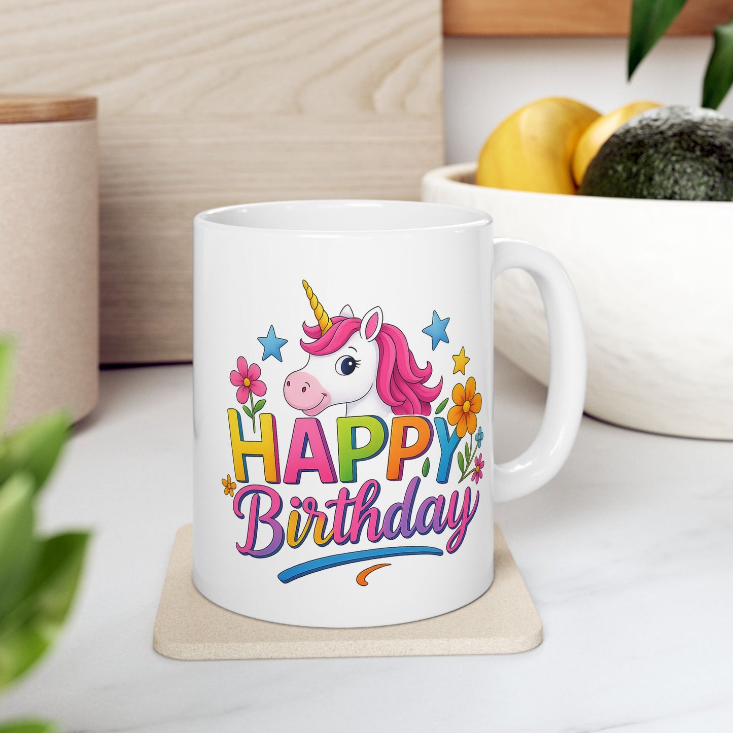 Birthday Mug - Happy Birthday Unicorn Clipart