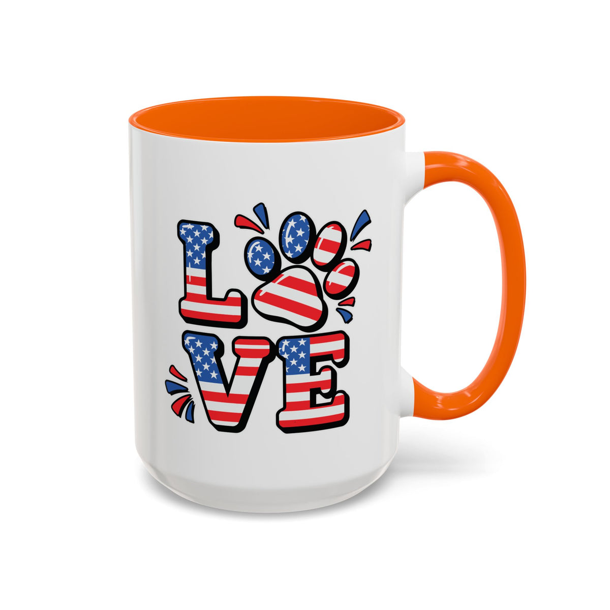4th of July Mug - Animal Love USA Flag