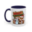 Christmas Mug - Merry Christmas Red & Green Text Reindeer Snowman