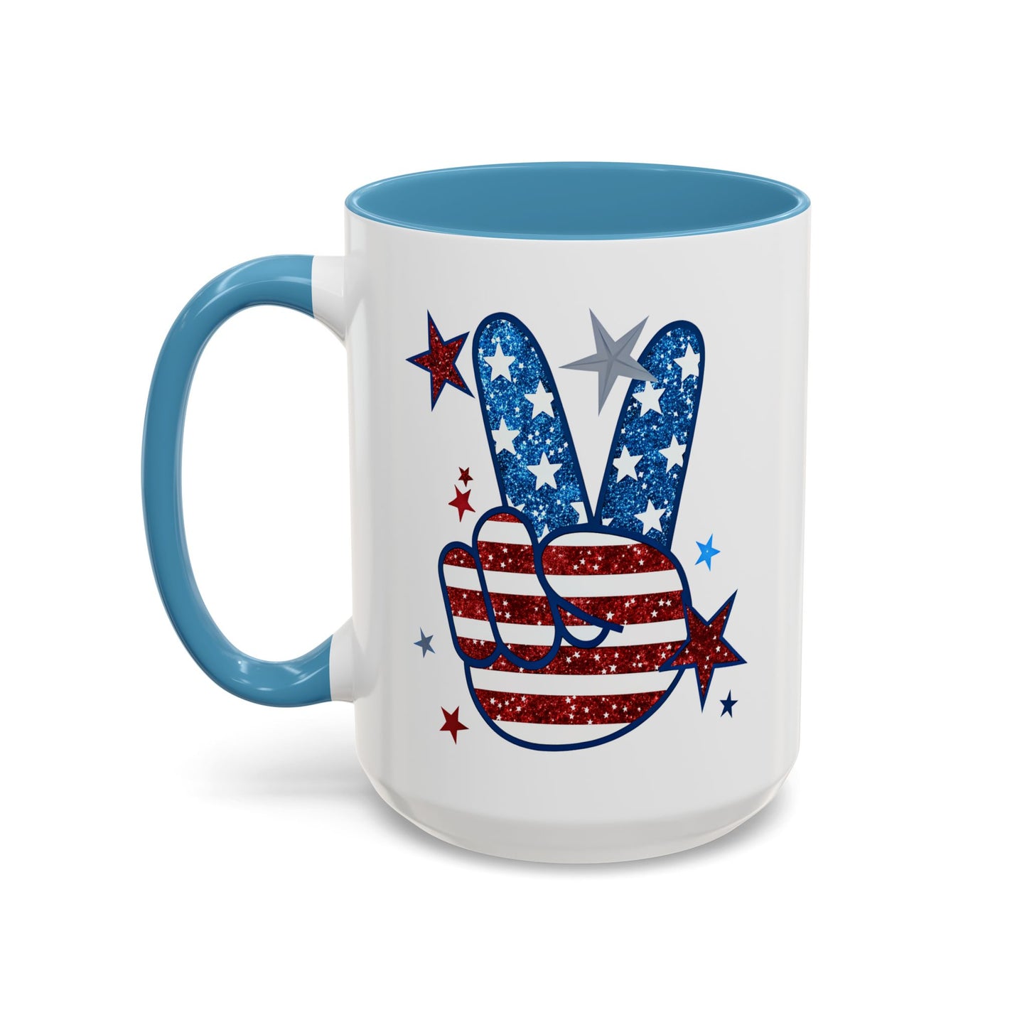 4th of July Mug - America Peace Sign