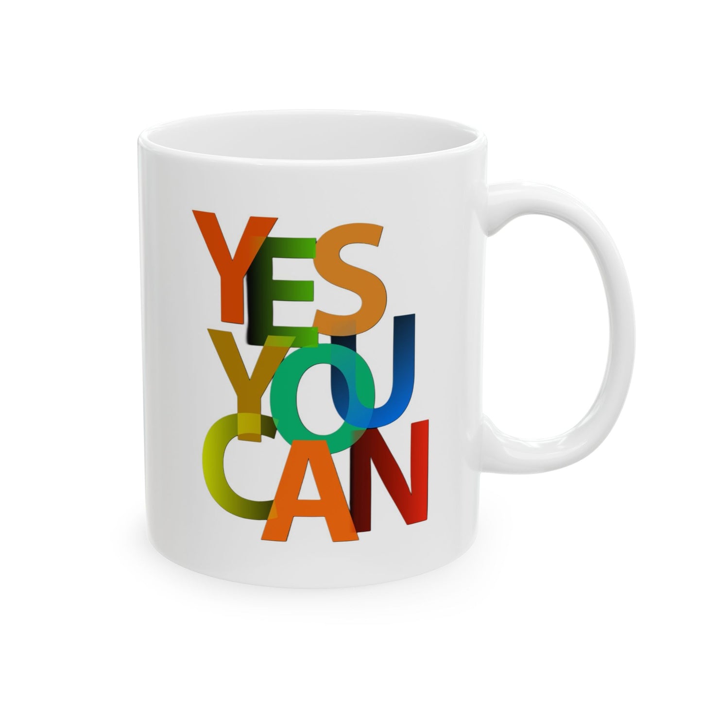 Motivation Mug - Yes You Can Colorful