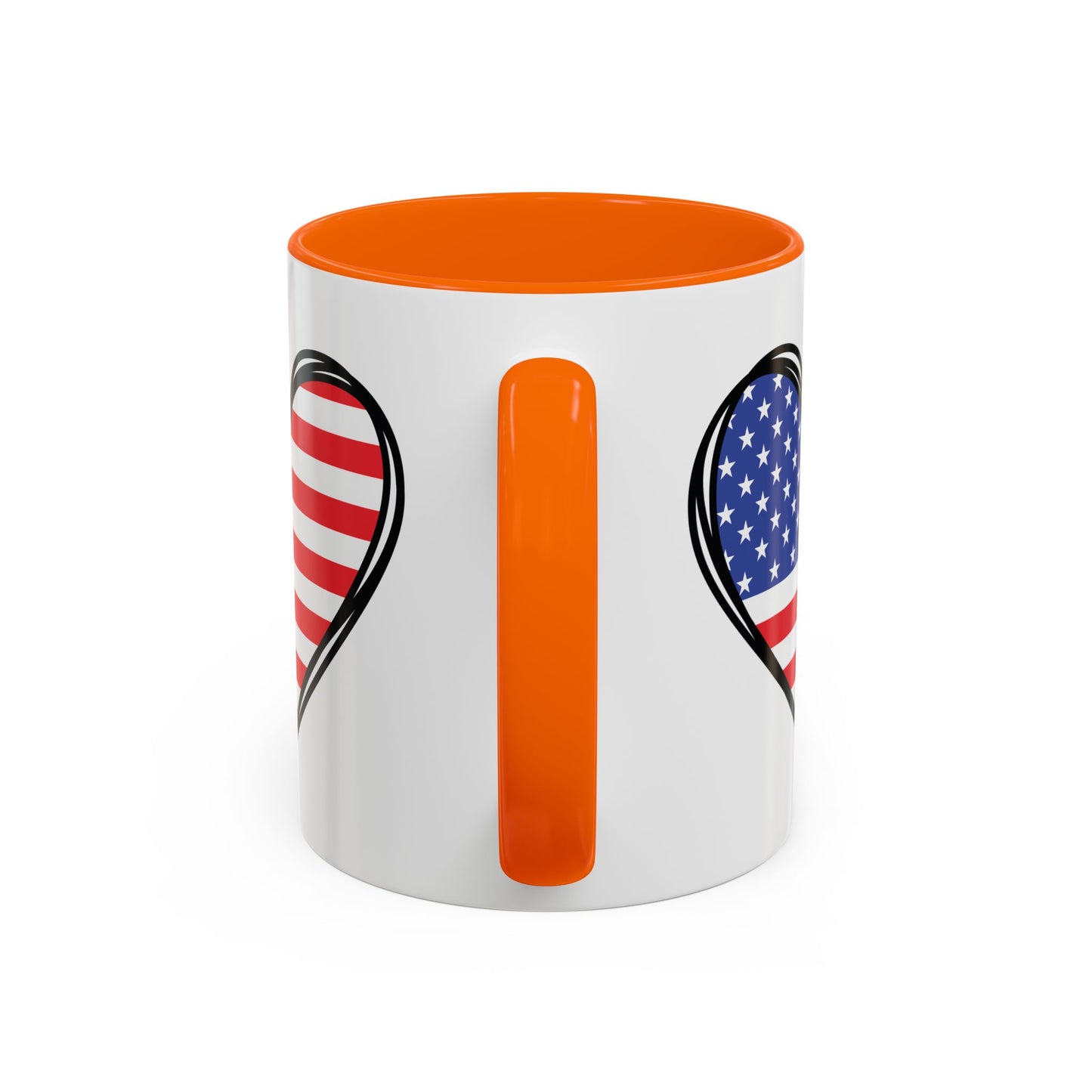 4th of July Mug - USA Flag Heart