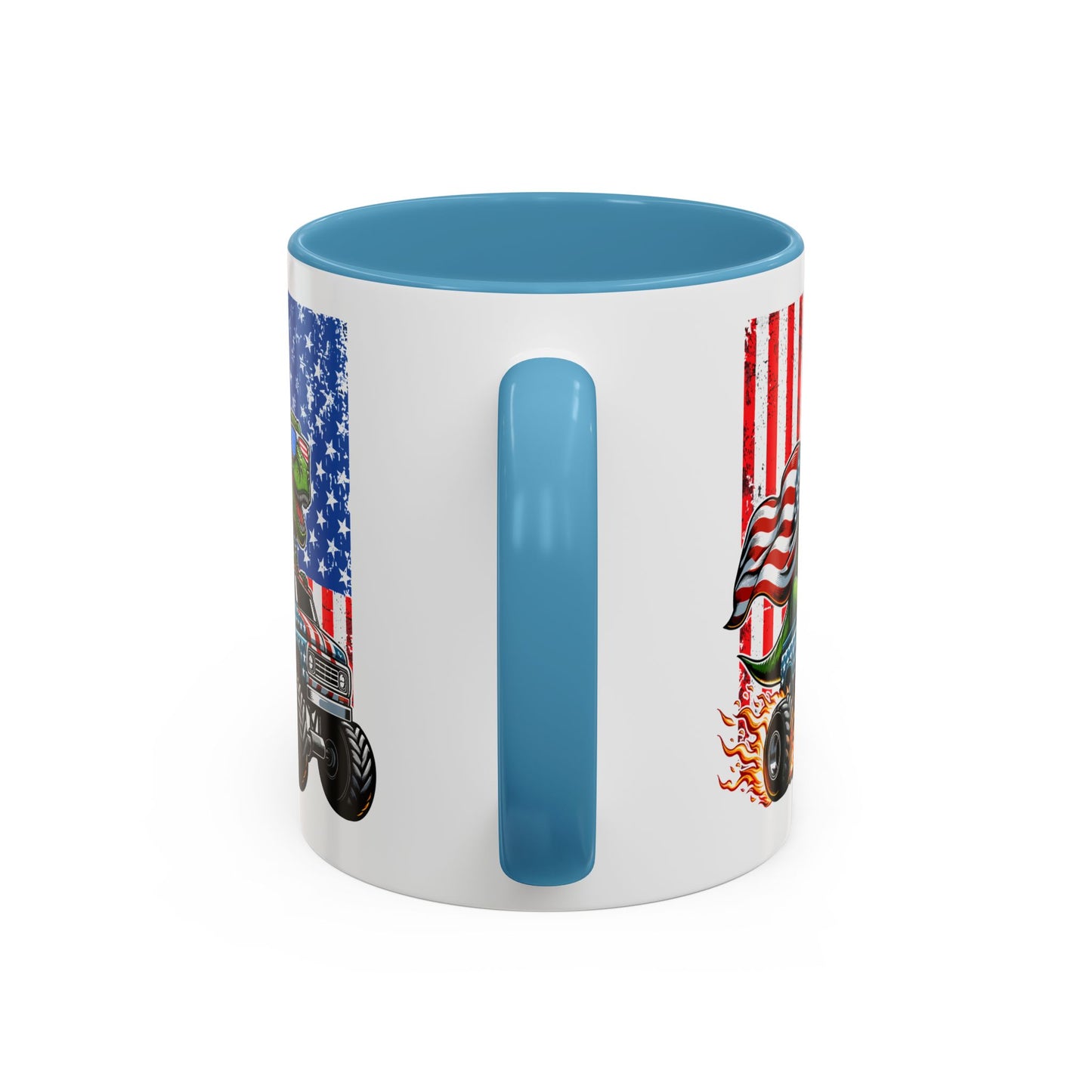 4th of July Mug - T Rex Riding Monster Truck