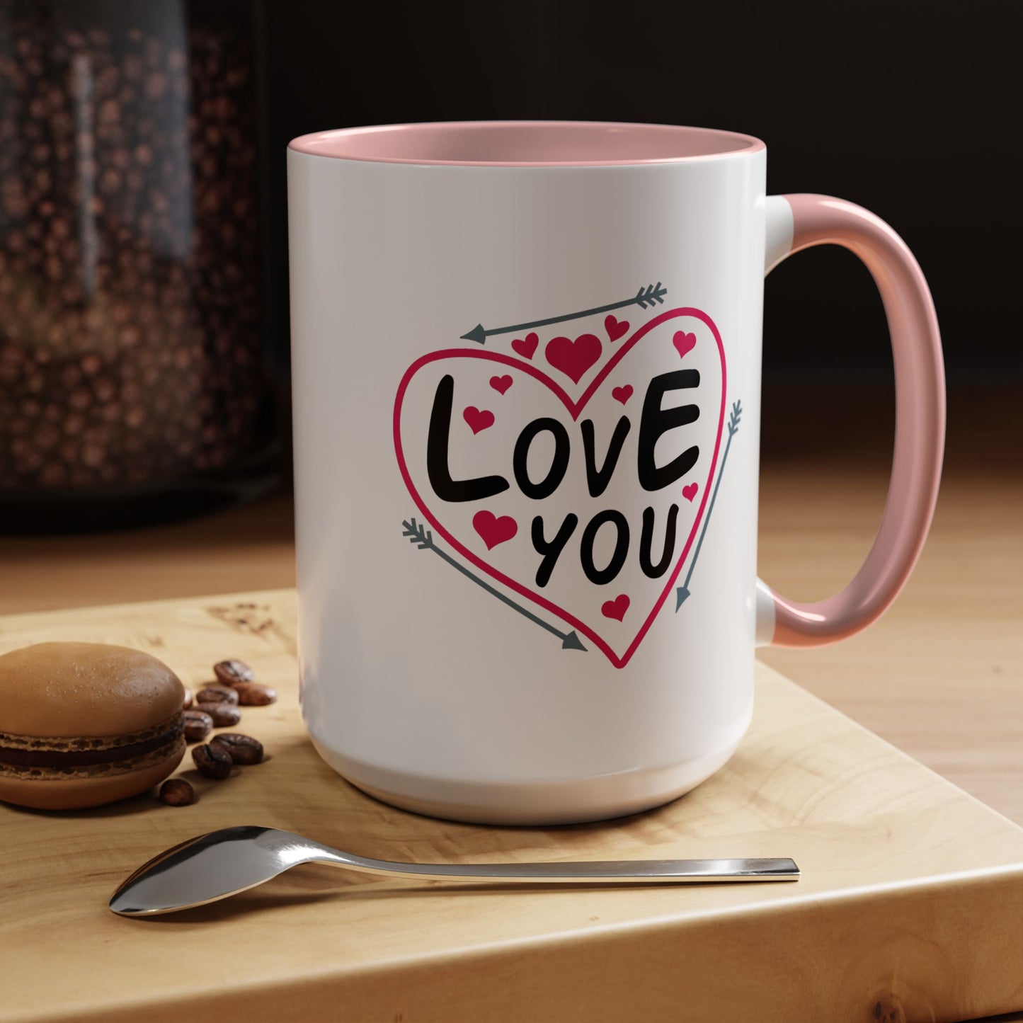 Valentine's Day Mug - Love You Heart Arrows