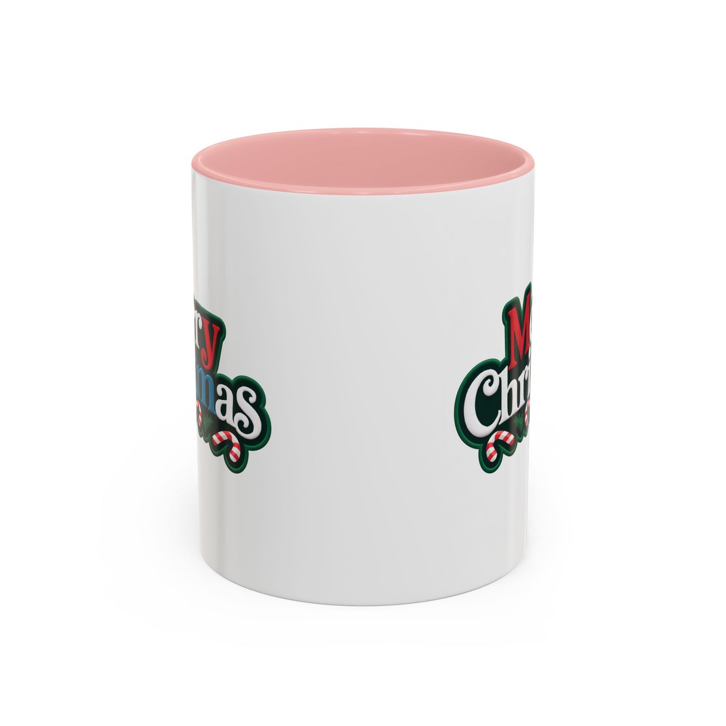 Christmas Mug - Merry Christmas White Red & Blue Text