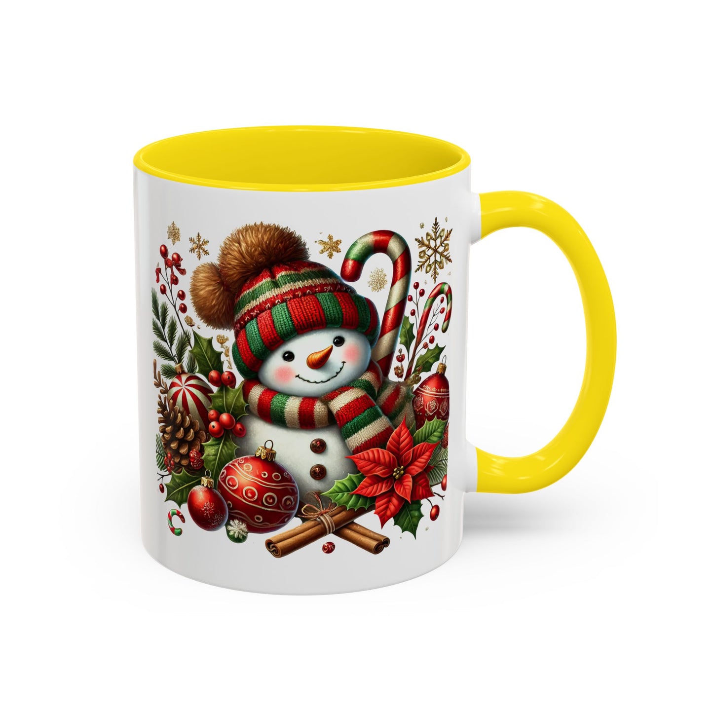 Christmas Mug - Red and Green Snowman 2