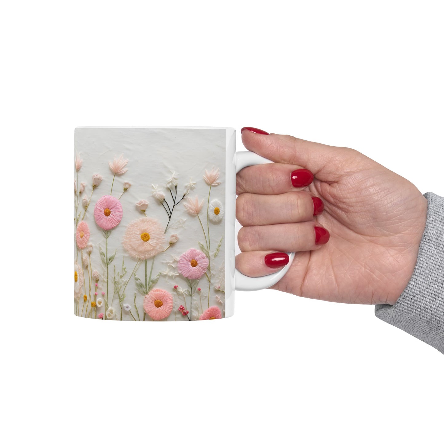 Artistic Mug - Felted Flowers 5