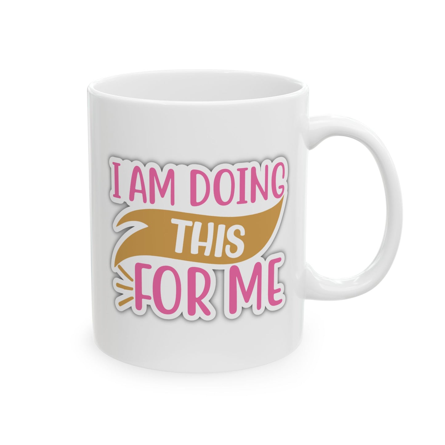 I Am Doing This Fro Me Pink Sticker