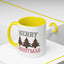 Christmas Mug - Merry Christmas Green & Red Text Decorative Trees