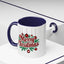 Christmas Mug - Merry Christmas Maroon Text Ornaments