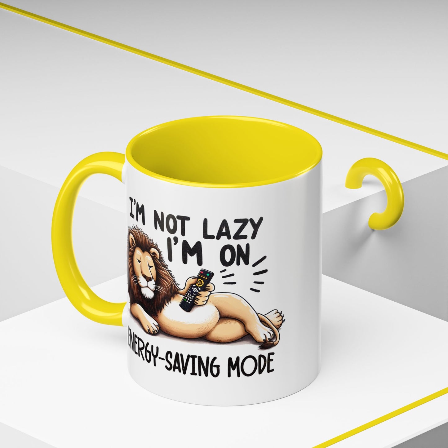 Humor Mug - I'm Not Lazy I'm on Energy Saving Mode Lion