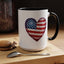 4th of July Mug - Heart American Flag