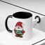 Christmas Mug - Merry Christmas White & Green Text Gnome Snow