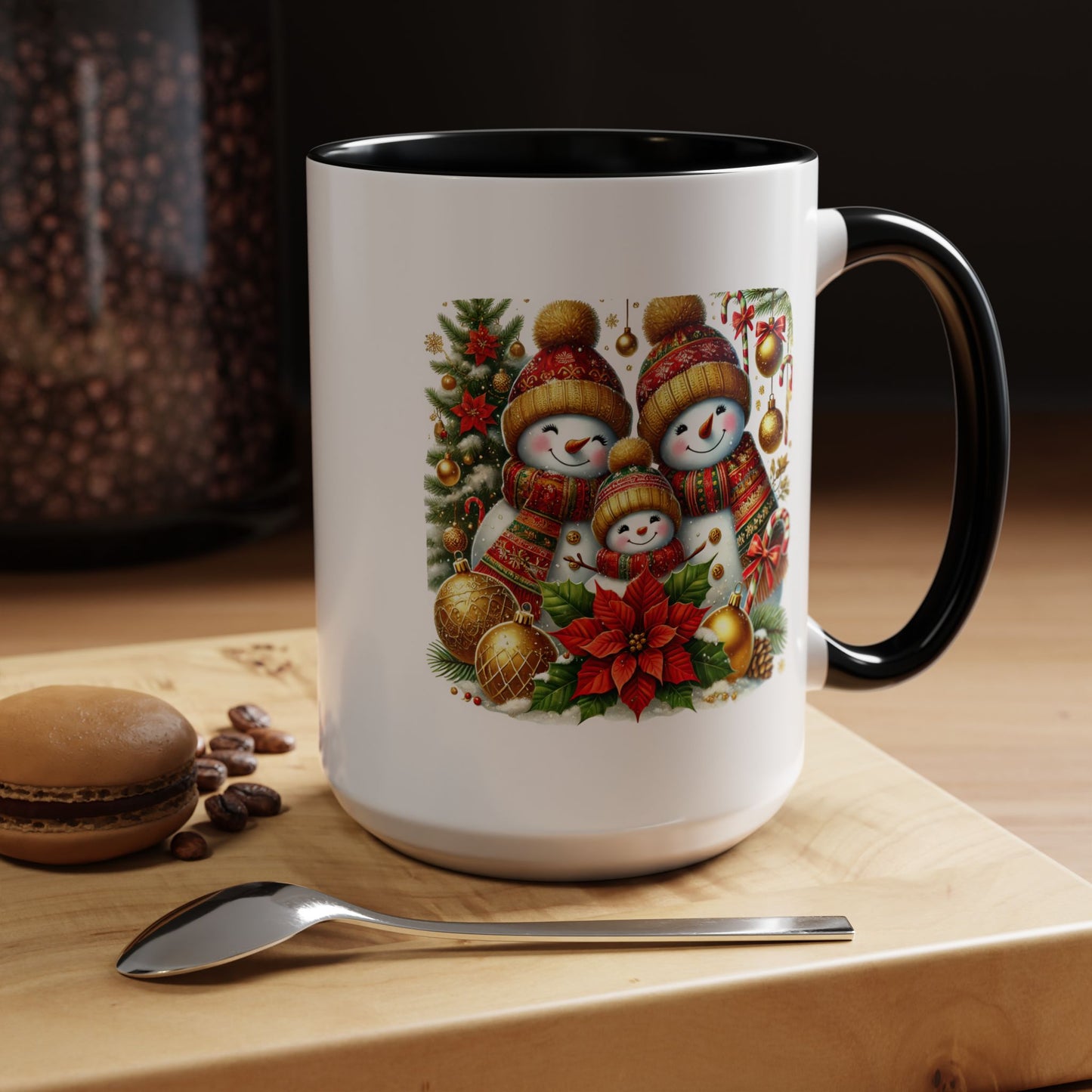 Christmas Mug - Gold Snowman Family 2