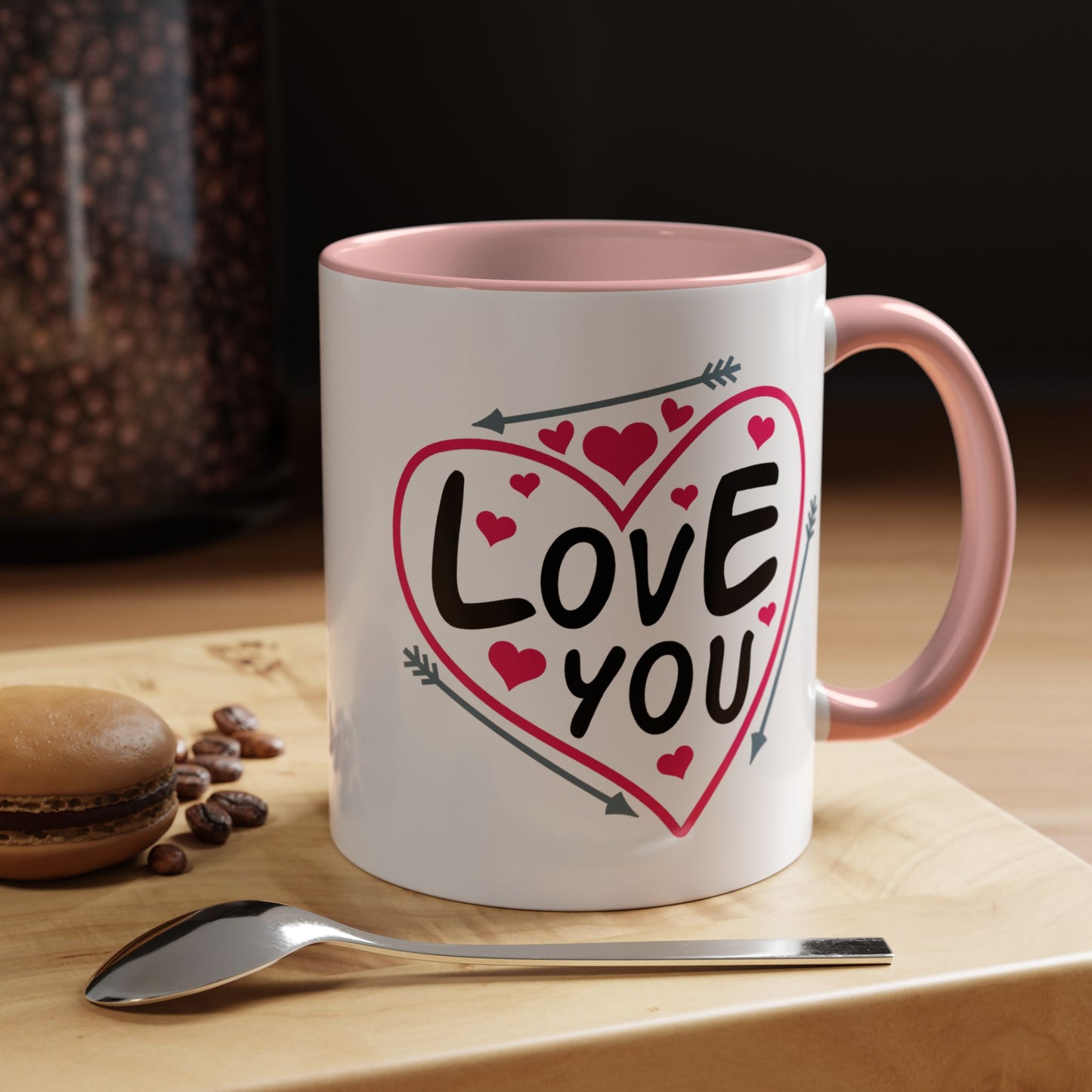Valentine's Day Mug - Love You Heart Arrows
