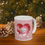 Chirstmas Mug - Pink Snowman Heart