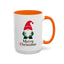 Christmas Mug - Merry Christmas Green & Red Text Gnome Candy Cane