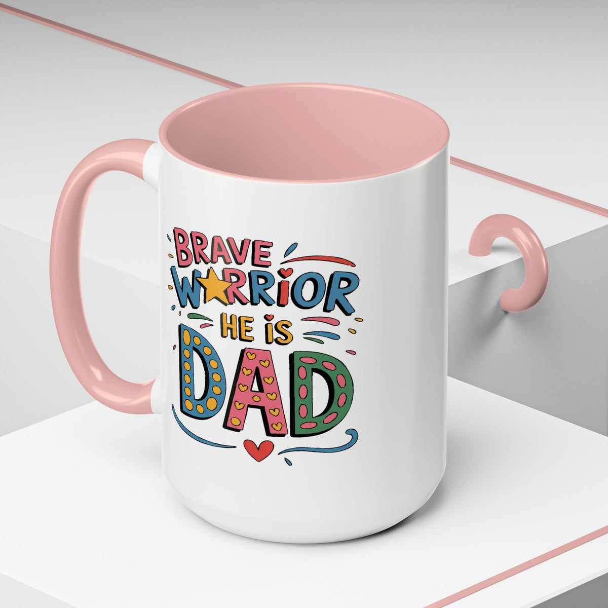 Father's Day Mug - Dad Brave Warrior