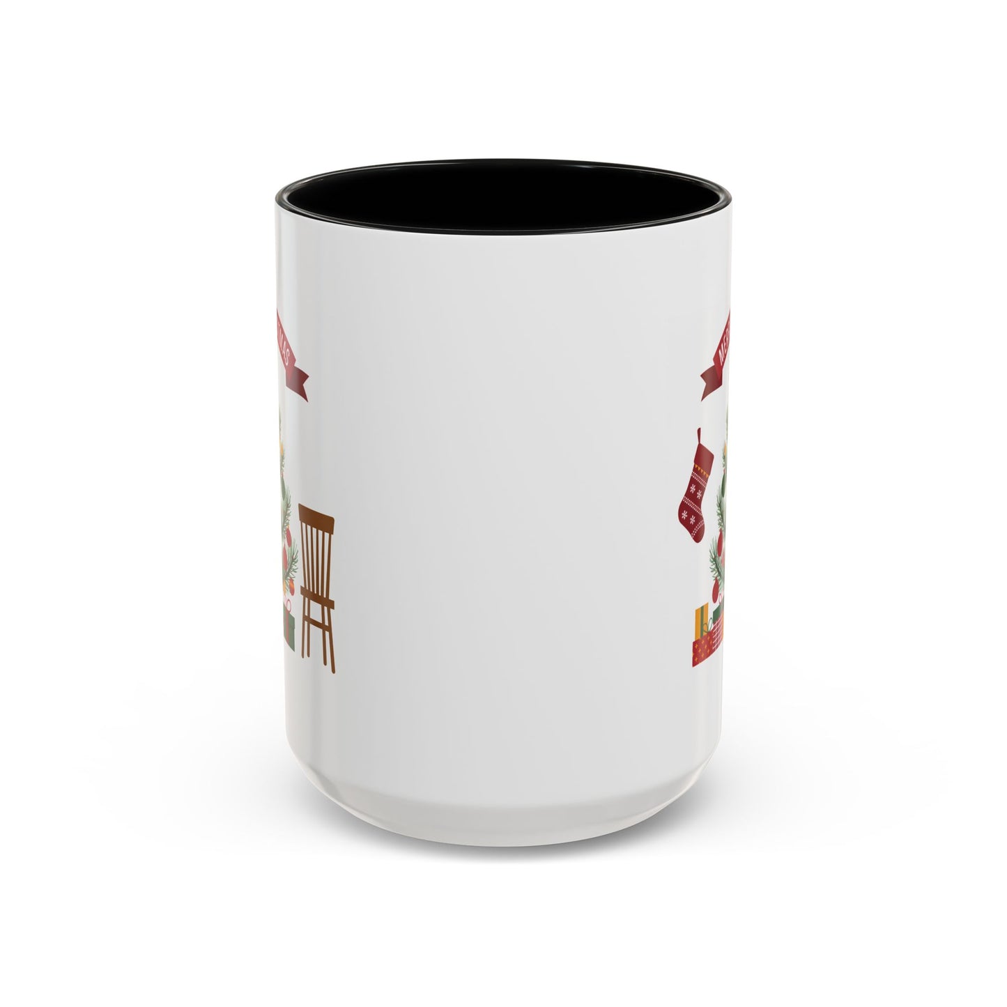 Christmas Mug - Merry Christmas Banner Tree Presents