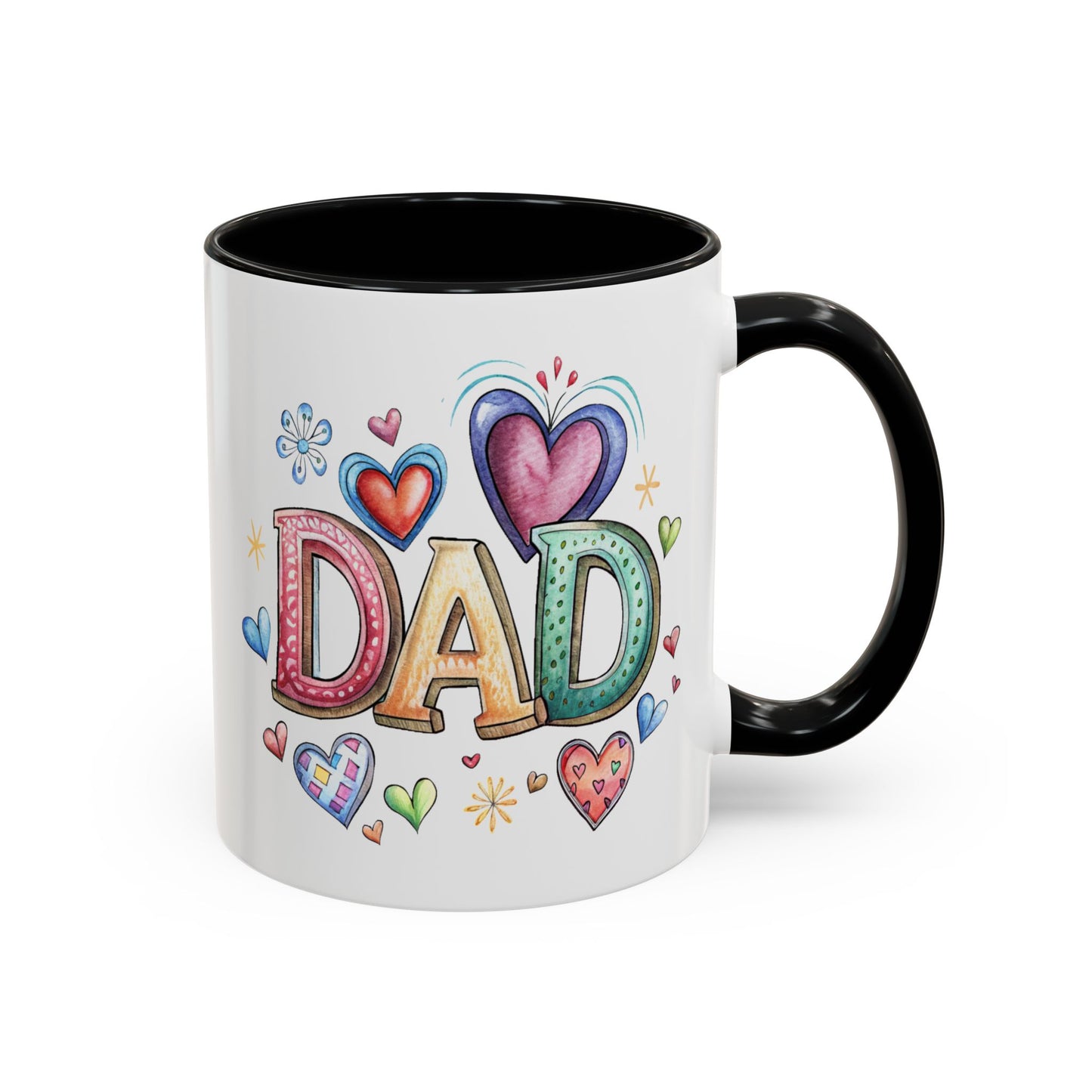 Father's Day Mug - Dad Hearts