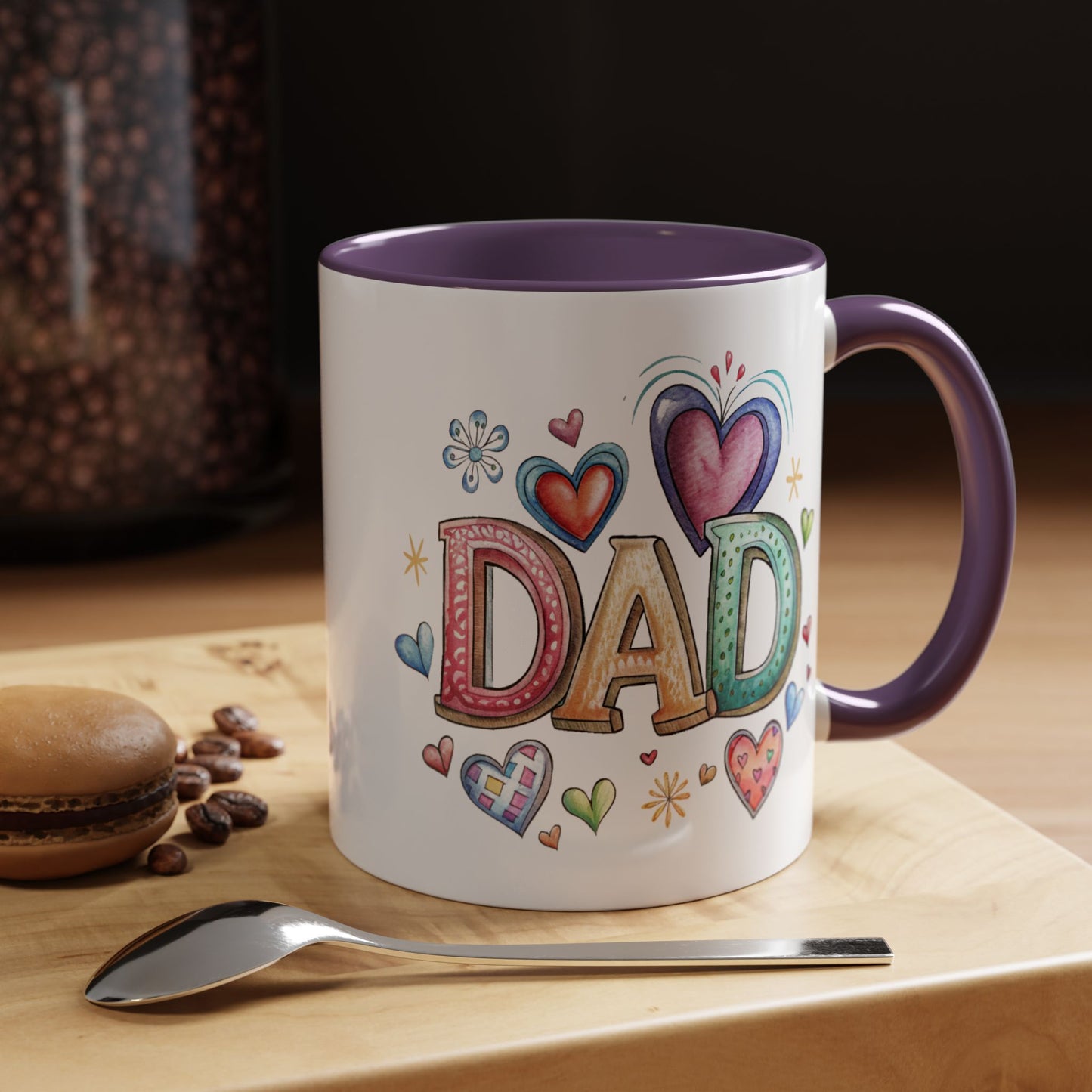 Father's Day Mug - Dad Hearts