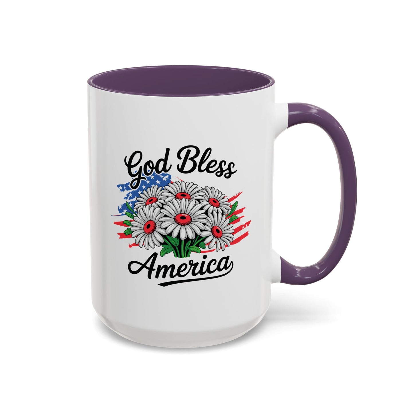 4th of July Mug - God Bless America Daisies