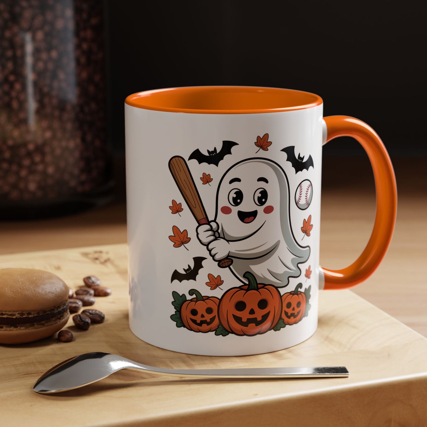Halloween Mug - Ghost With Baseball Bat