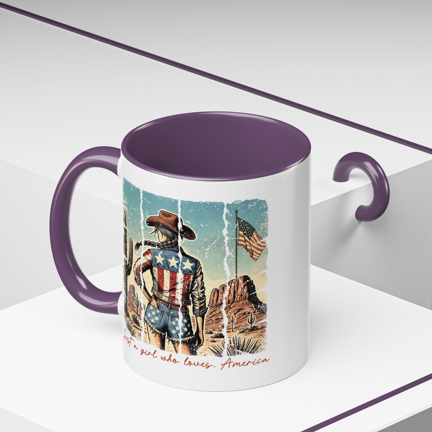 4th of July Mug - Just a Girl Who Loves America