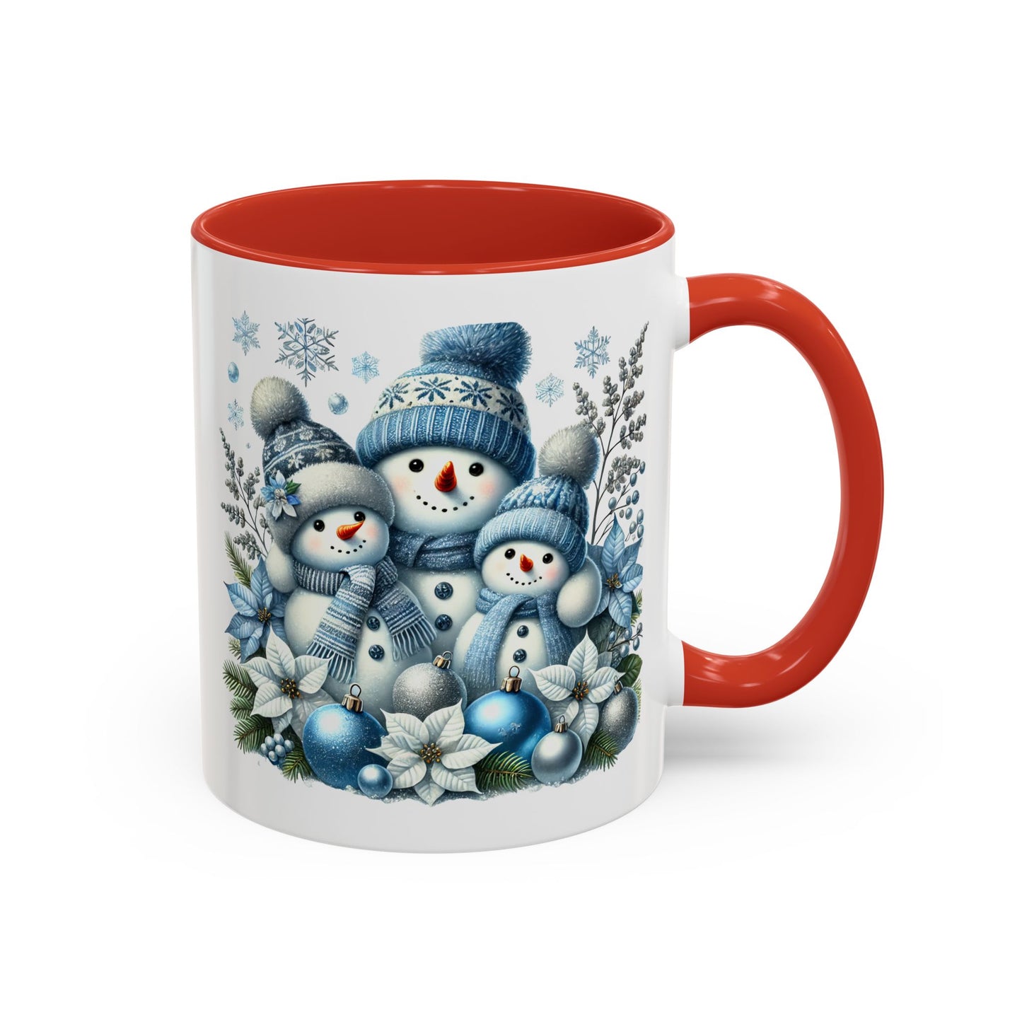 Christmas Mug - Blue Snowman Family