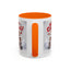Christmas Mug - Merry Christmas Red Text Puppy Green & Red Top